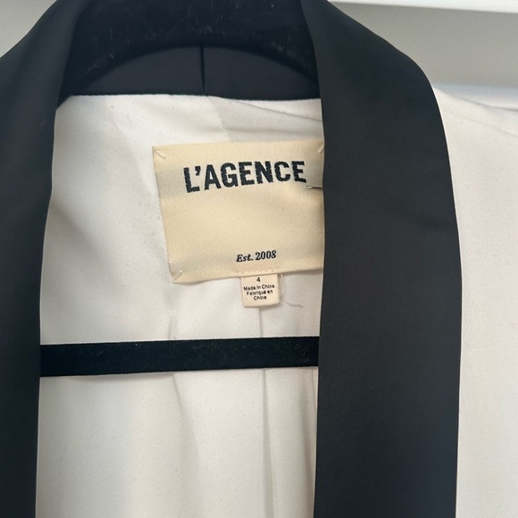 COPY - L’Agence satin trim smoking jacket - Picture 3 of 6